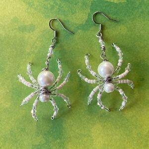 Elegant Pearl Spider Earrings